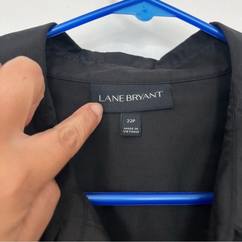 Lane Bryant black oxford button down shirt - Picture 3 of 5